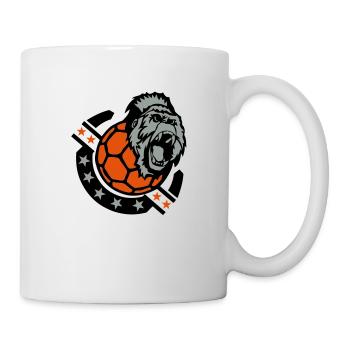 handball gorille gorilla club logo sport - Mug blanc - blanc - Droite