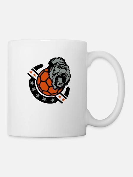 handball gorille gorilla club logo sport - Mug blanc - blanc