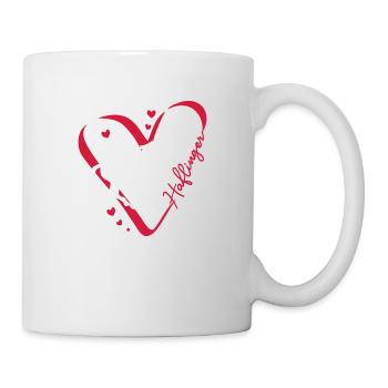 Haflinger Herz - Tasse - Weiß - Rechts