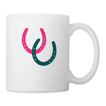 Double Horseshoe - you can change all colours - Mug - white - Right