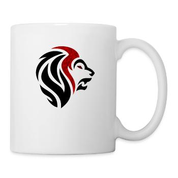 Lion rouge noir - Mug blanc - blanc - Droite