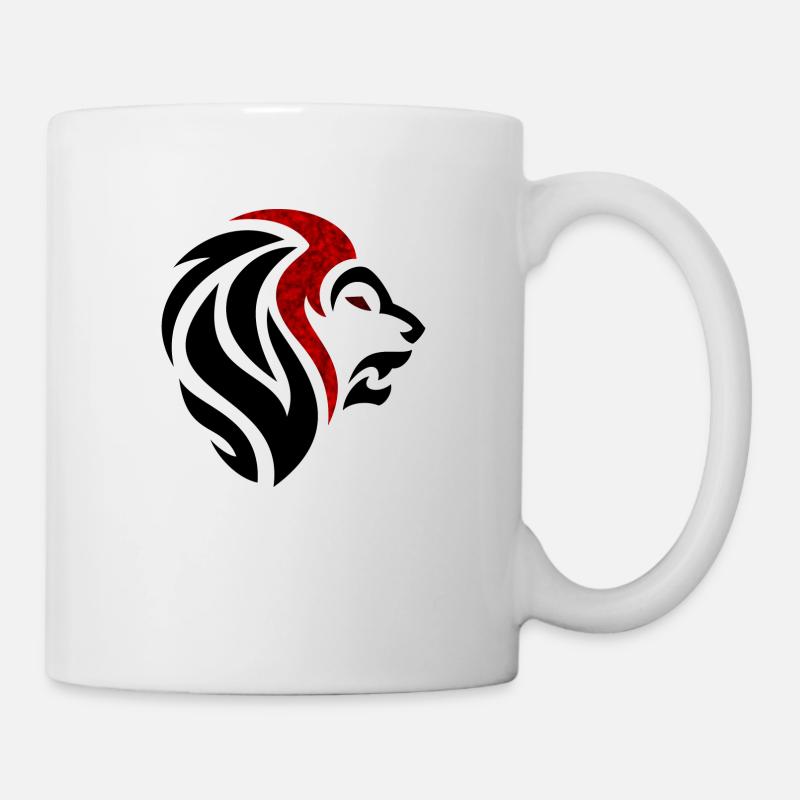 Lion rouge noir - Mug blanc - blanc