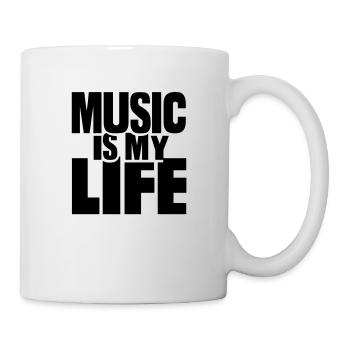 Music is my life - Tasse - Weiß - Rechts