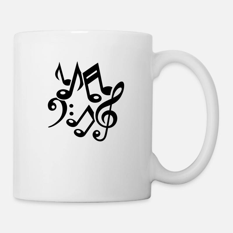 Noten - Tasse - Weiß