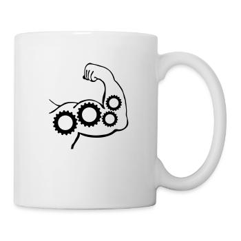 Muskeln Getriebe_m1 - Tasse - Weiß - Rechts