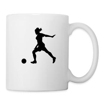 frauenfußball - Tasse - Weiß - Rechts