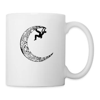 Woman climber in the moon - Mug - white - Right