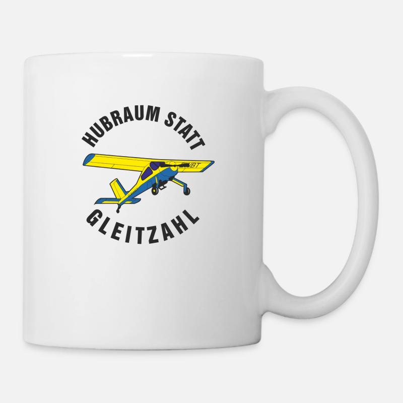 Hubraum statt Gleitzahl - Tasse - Weiß