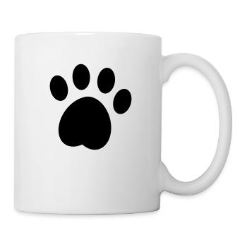 Dog Paw – Un design minimaliste pour les fans de chiens - Mug blanc - blanc - Droite