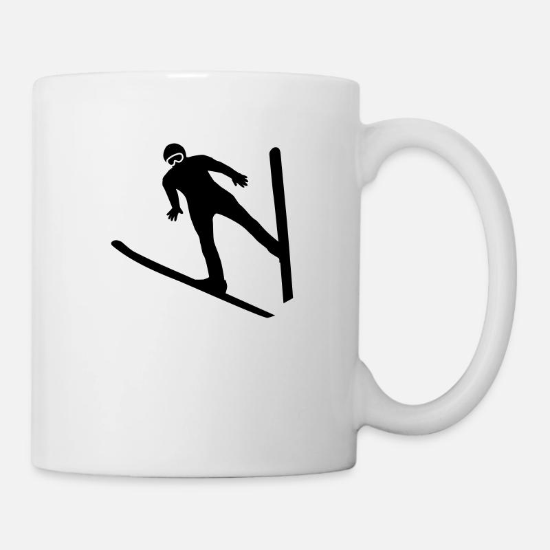 Skispringer - Tasse - Weiß
