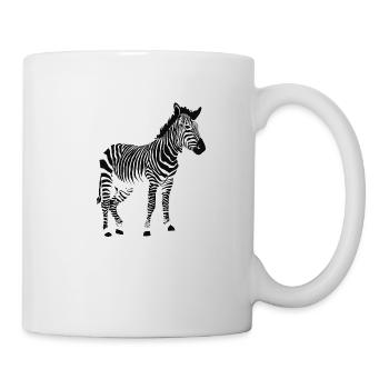 Zebra - Tasse - Weiß - Rechts