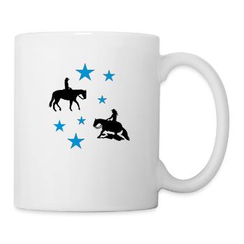 Plaisir & Reining étoiles - Mug blanc - blanc - Droite