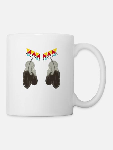 indianische ornamente - Tasse - Weiß