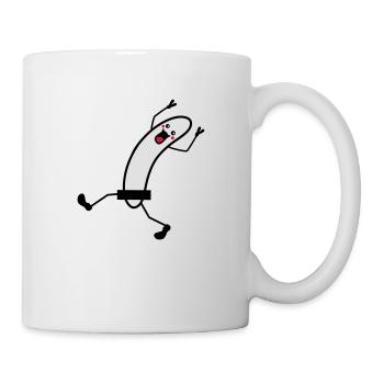 Naked Running Banana - Tasse - Weiß - Rechts