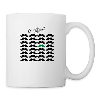 Mustache Moustache "be different" 2c - Mug blanc - blanc - Droite