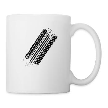 Reifenspur - Tasse - Weiß - Rechts