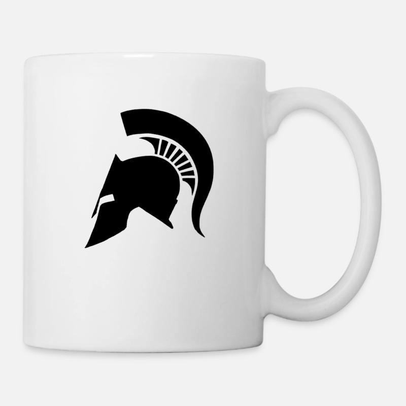 Spartaner Helm - Tasse - Weiß