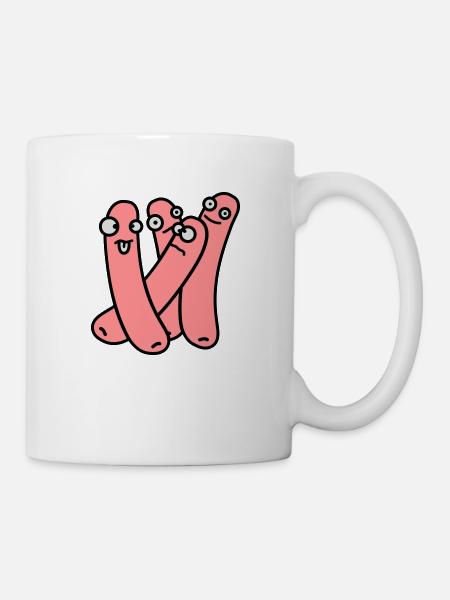 Funny Sausages - Mug - white