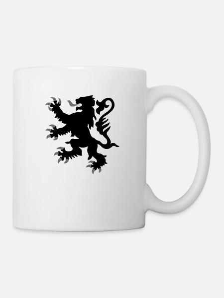 lions des flandres chtis flamand - Mug blanc - blanc