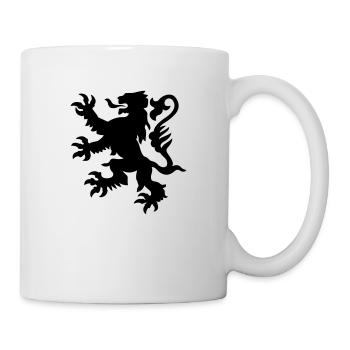Flandern lowen - Tasse - Weiß - Rechts