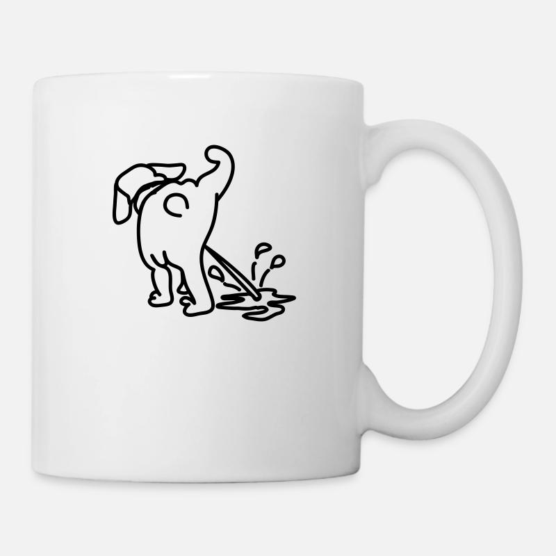 pinkelhund - Tasse - Weiß