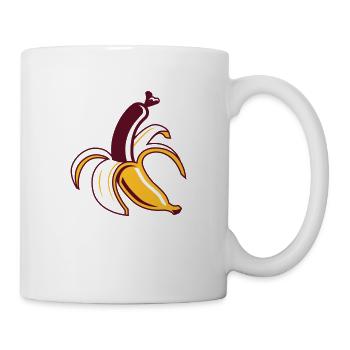 Sausage banana - banana - Tropical - Monkey - 2C - Mug - white - Right