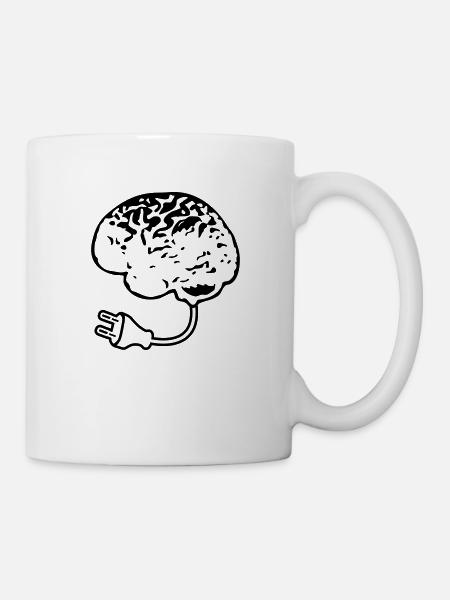 Brain Plug - Tasse - Weiß