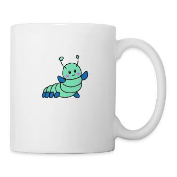 kleine süße Raupe - Tasse - Weiß - Rechts