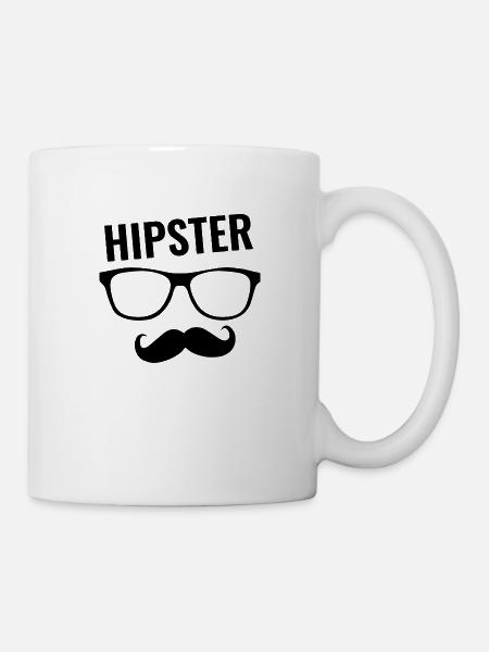 Hipster - Mug blanc - blanc
