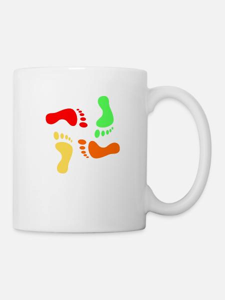 Fußspuren - Tasse - Weiß