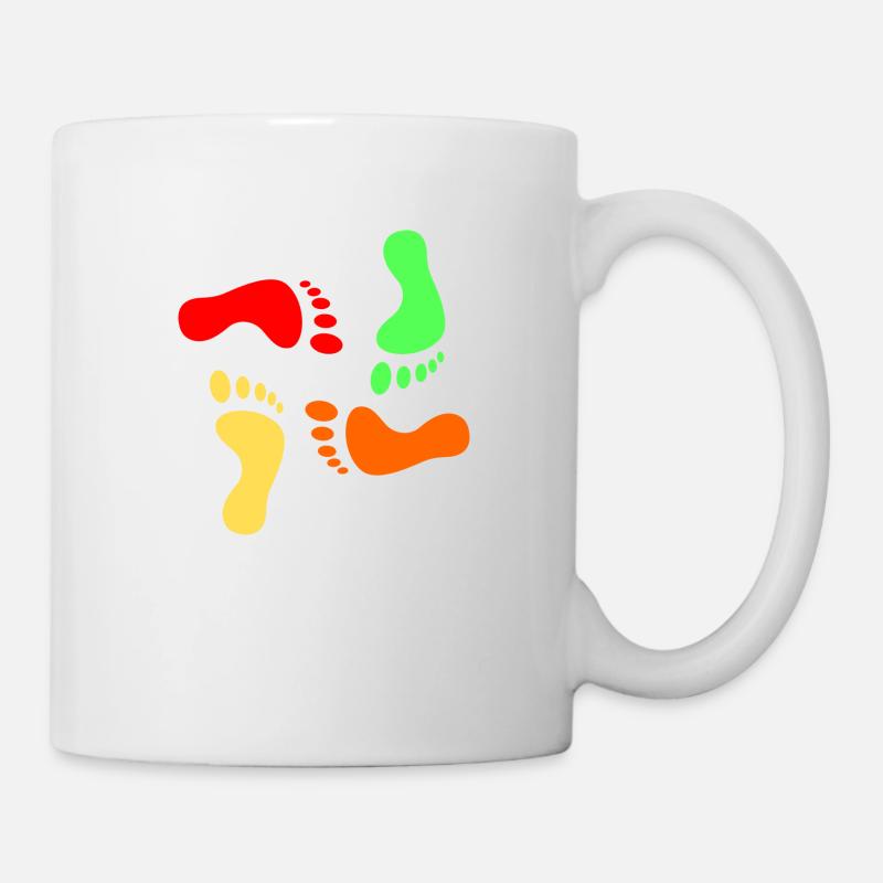 Fußspuren - Tasse - Weiß