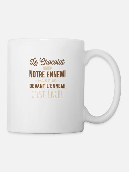 le chocolat notre ennemi - Mug blanc - blanc