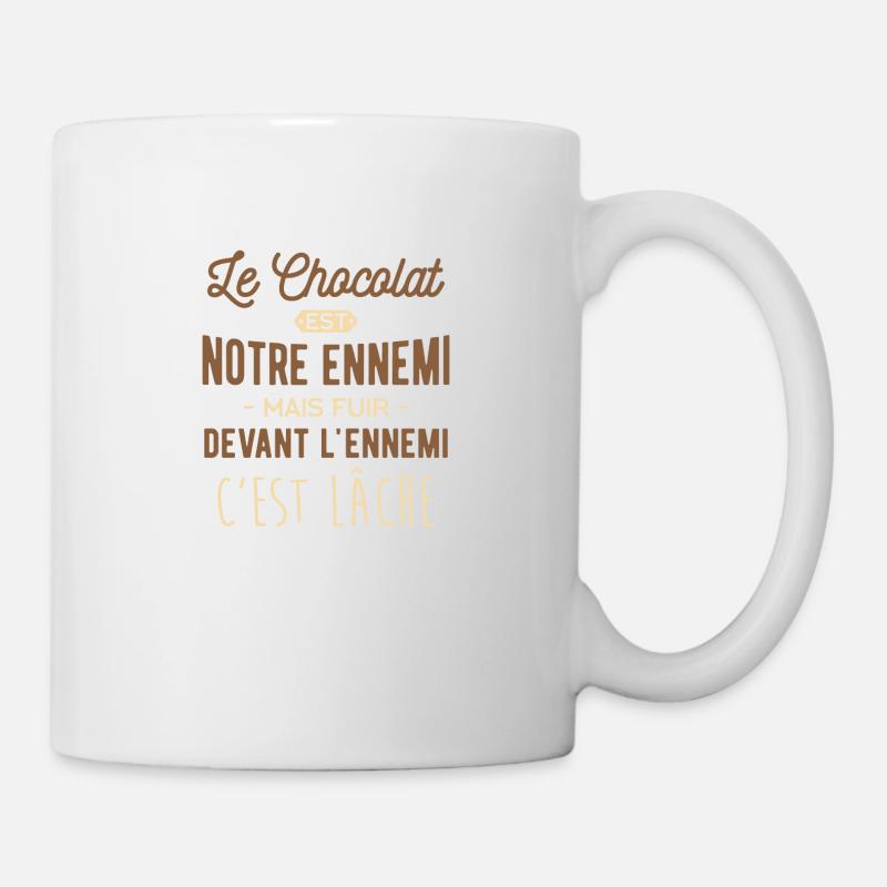 le chocolat notre ennemi - Mug blanc - blanc