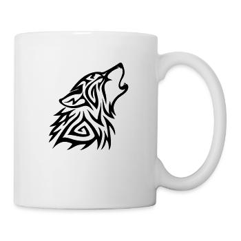 Wolf - Tasse - Weiß - Rechts