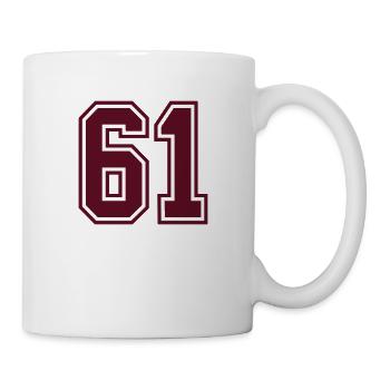 61 sports jersey football number mono - Tasse - Weiß - Rechts