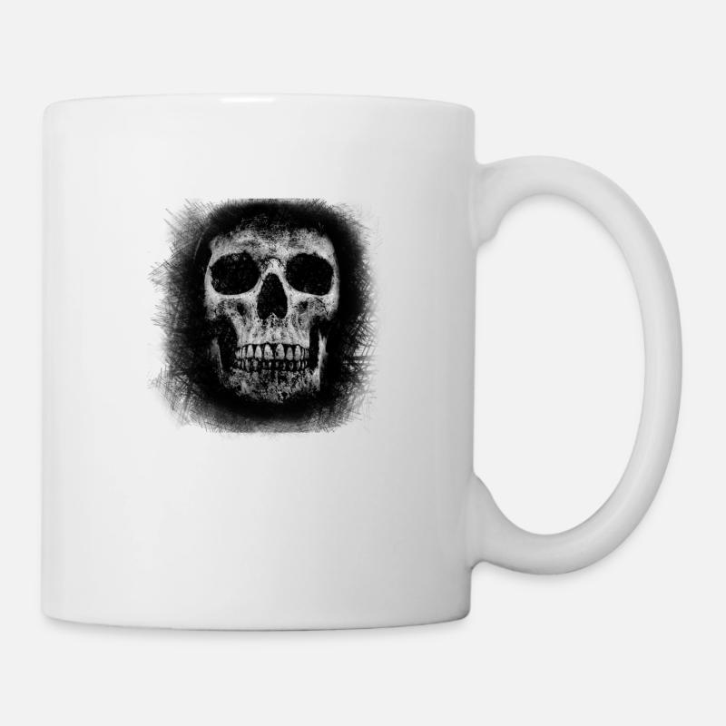 Schädel Schädel - Schädel - Tasse - Weiß
