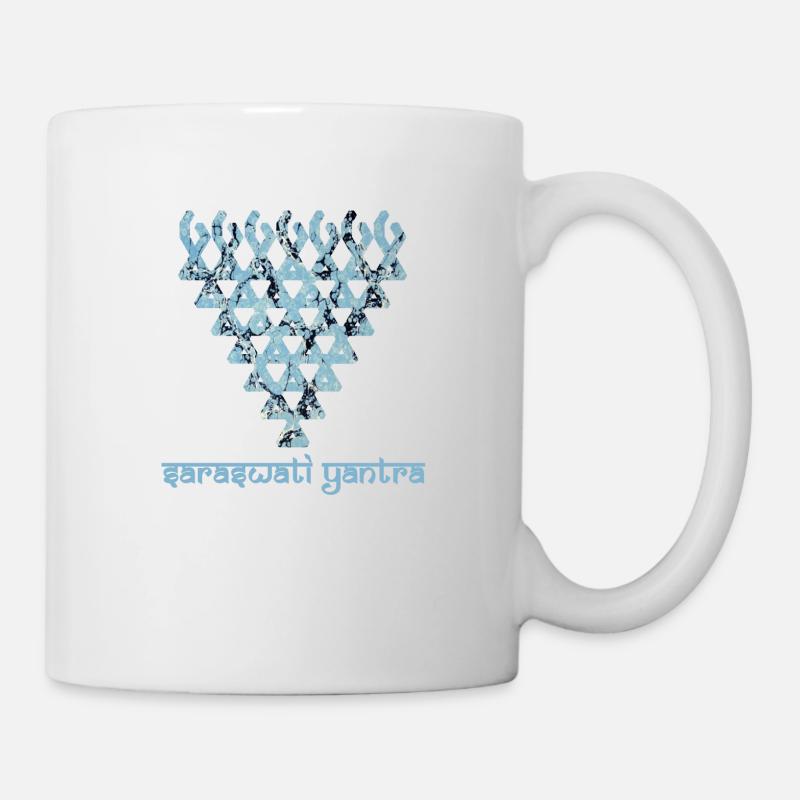 saraswati yantra e 55 - Tasse - Weiß