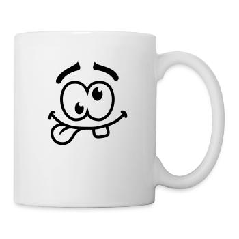 Crazy Smiley Face - Tasse - Weiß - Rechts
