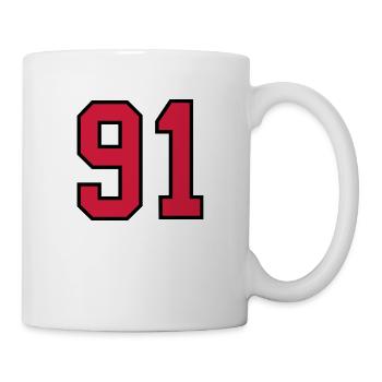 91 sports jersey football number new - Mug blanc - blanc - Droite