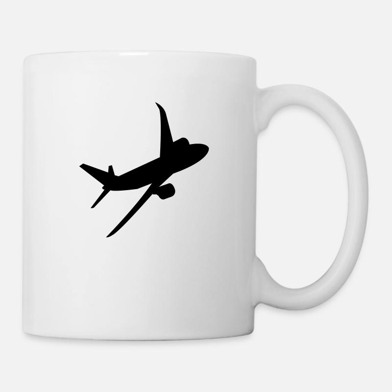 flugzeug - Tasse - Weiß