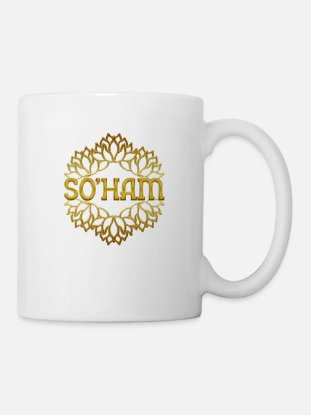 Soham - fleur de lotus - Mug blanc - blanc