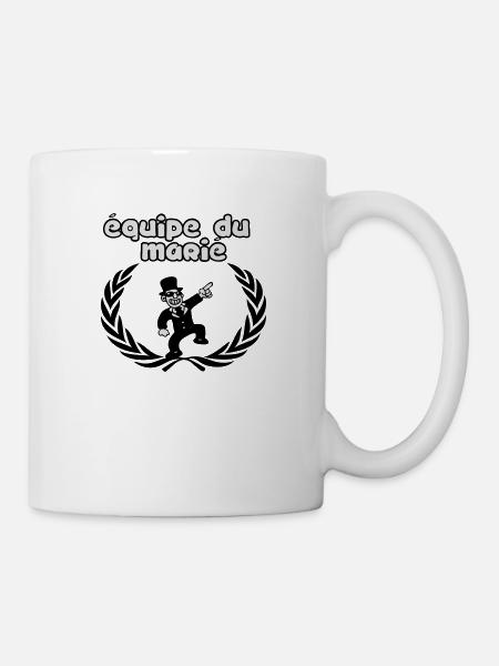 équipe du marié - Mug blanc - blanc