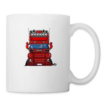 0777 ROTER LKW SCHWEDEN - Tasse - Weiß - Rechts