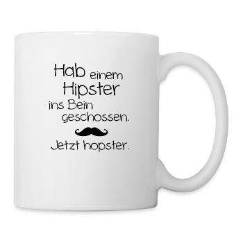 Hipster hopster - Mug blanc - blanc - Droite
