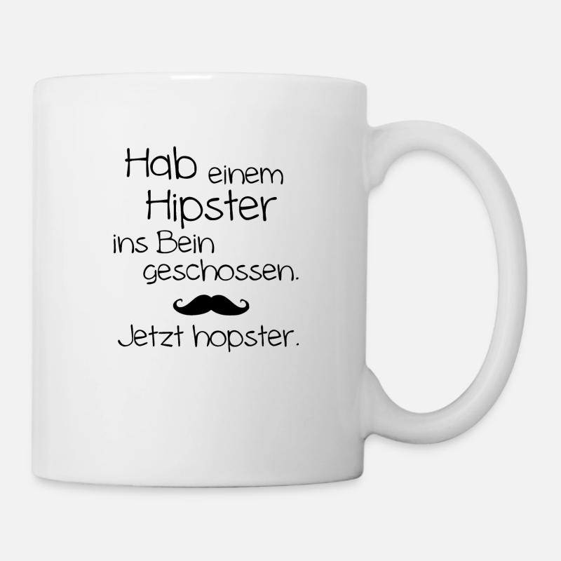 Hipster Hopster - Tasse - Weiß