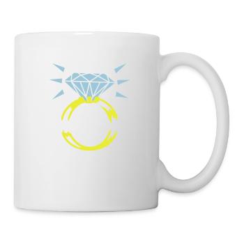 Diamantring / diamond ring (2c) - Tasse - Weiß - Rechts