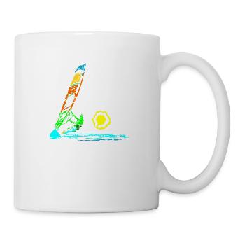 planche à voile - Mug blanc - blanc - Droite