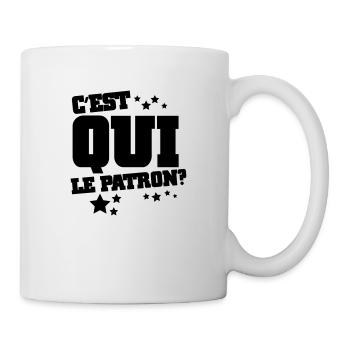 C'est qui le patron? - Mug blanc - blanc - Droite