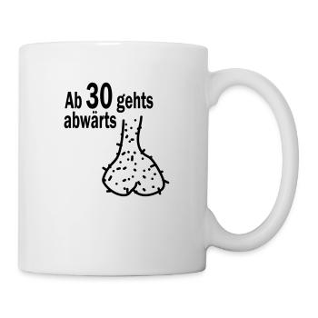 à partir de 30 hodensack va vers le bas - Mug blanc - blanc - Droite