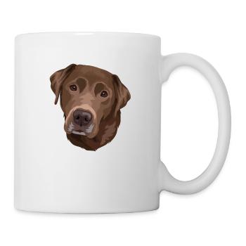 Labrador Braun Kopf - Tasse - Weiß - Rechts